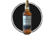 Amrut Single Cask Indian Whisky bottle.