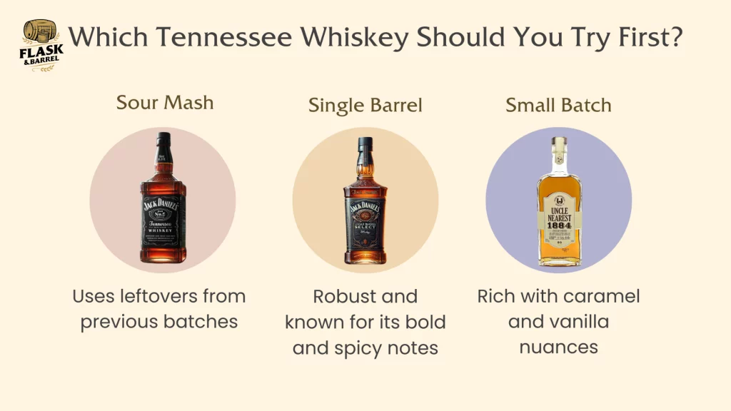 Guide to Tennessee whiskey varieties.