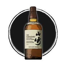 Yamazaki single malt Japanese whisky bottle.