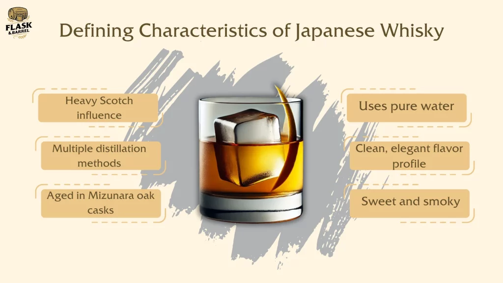 Characteristics of Japanese whisky with ice.