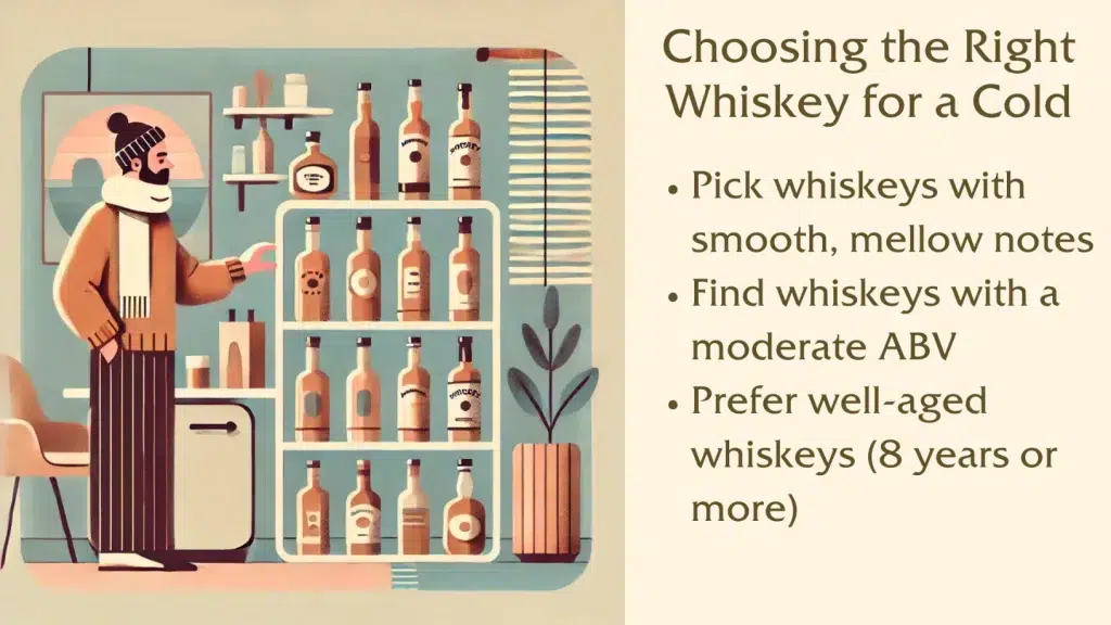 Guide to choosing whiskey for a cold.