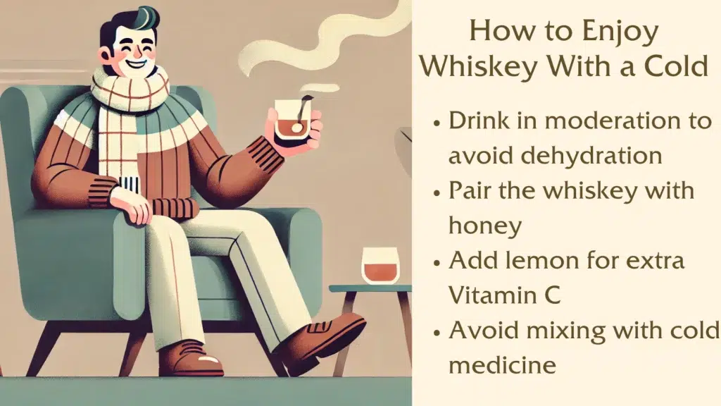 Tips for enjoying whiskey when sick with a cold.