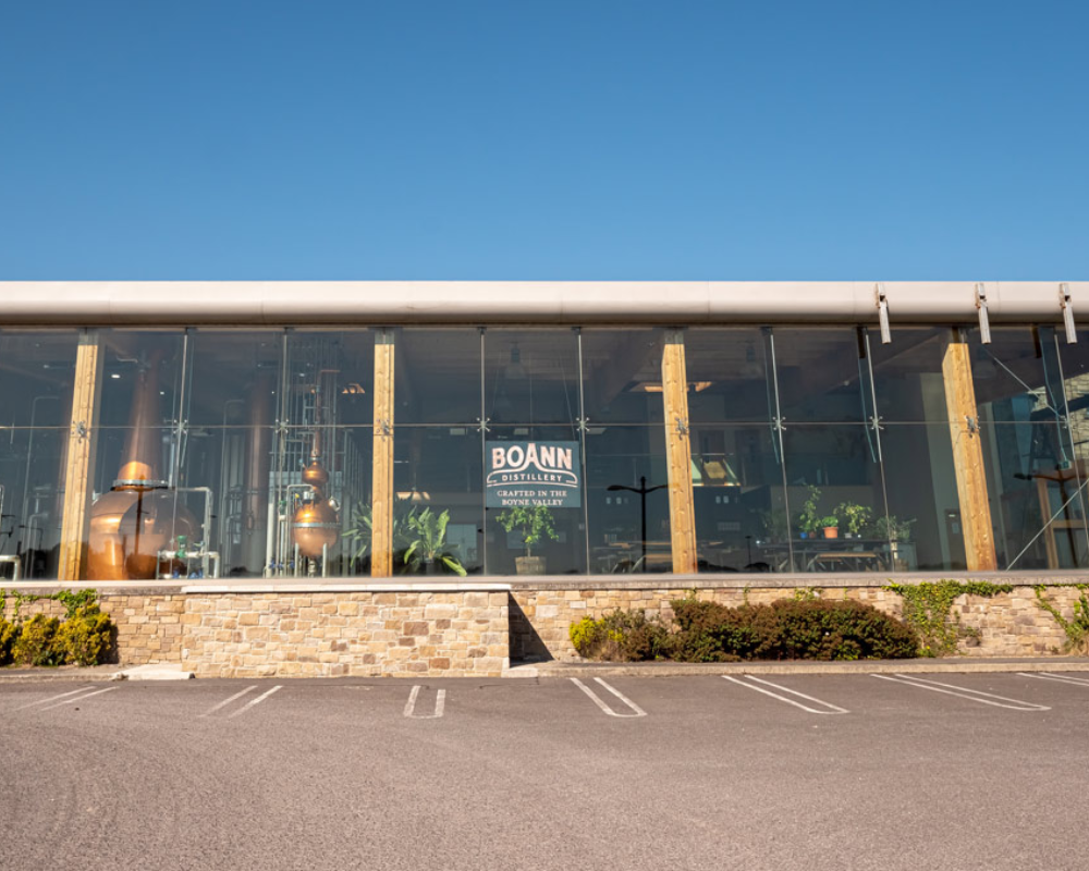 Boann Distillery building exterior view.