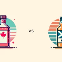 Canadian vs. Scottish whiskey illustration