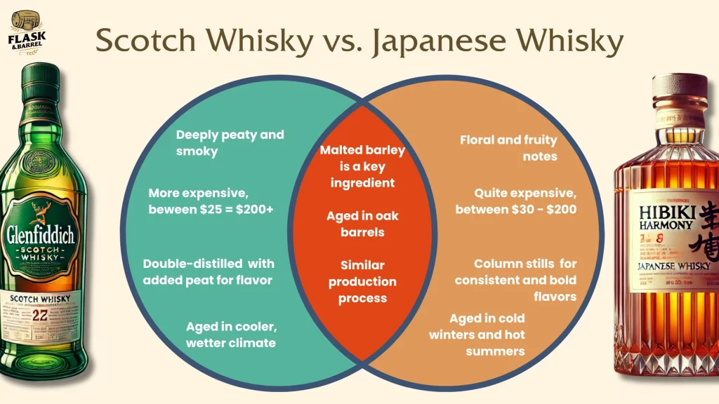 Comparison of Scotch and Japanese Whisky