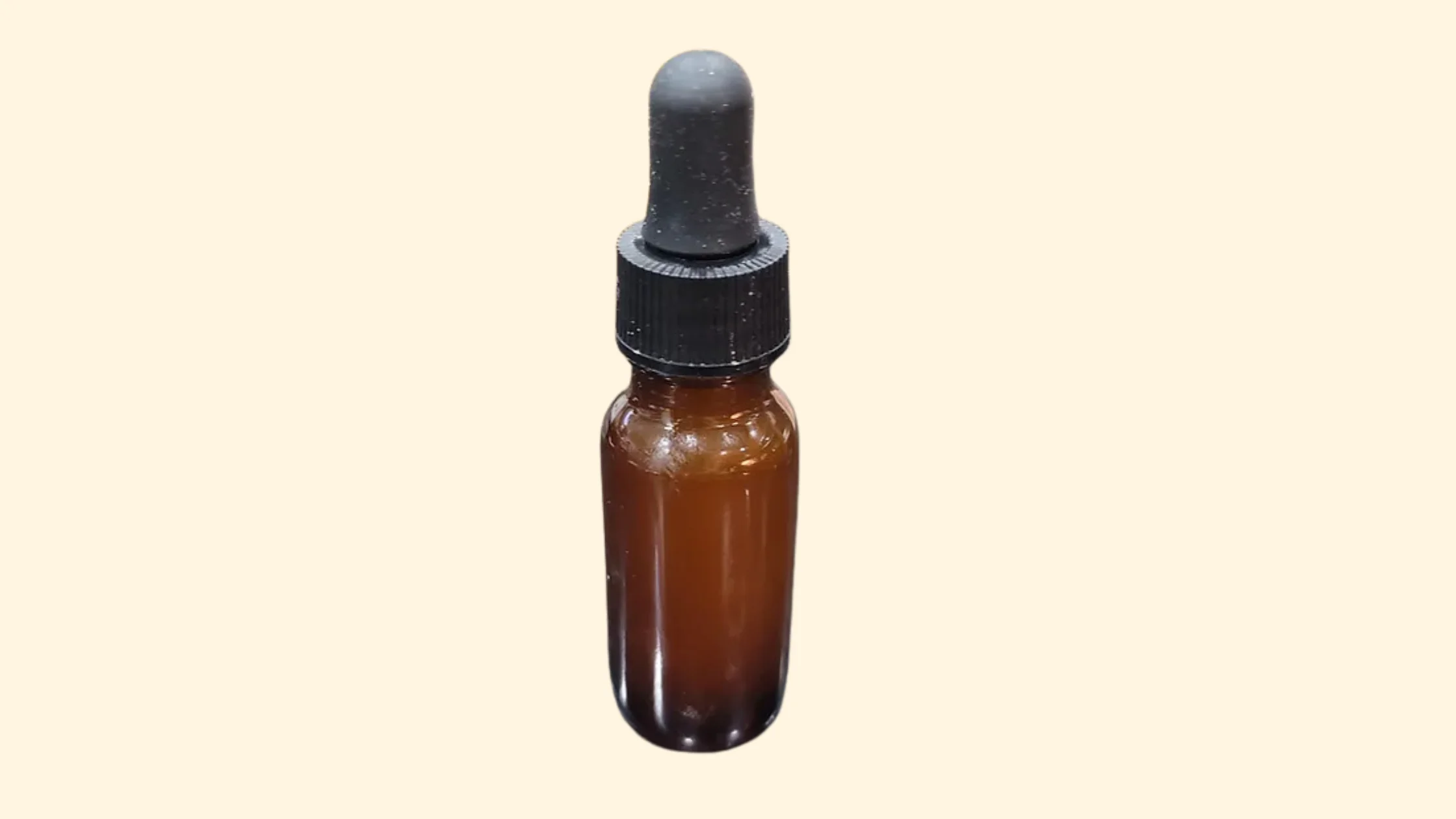 Dropper bottle with black cap