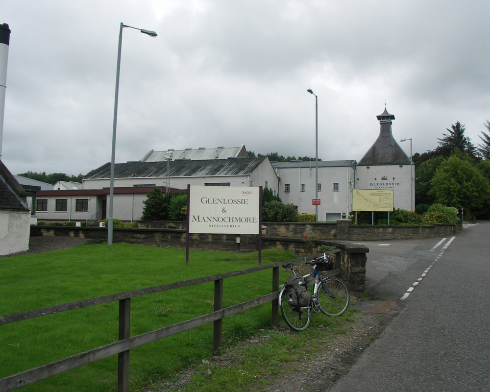 Glenlossie and Mannochmore distilleries entrance sign.