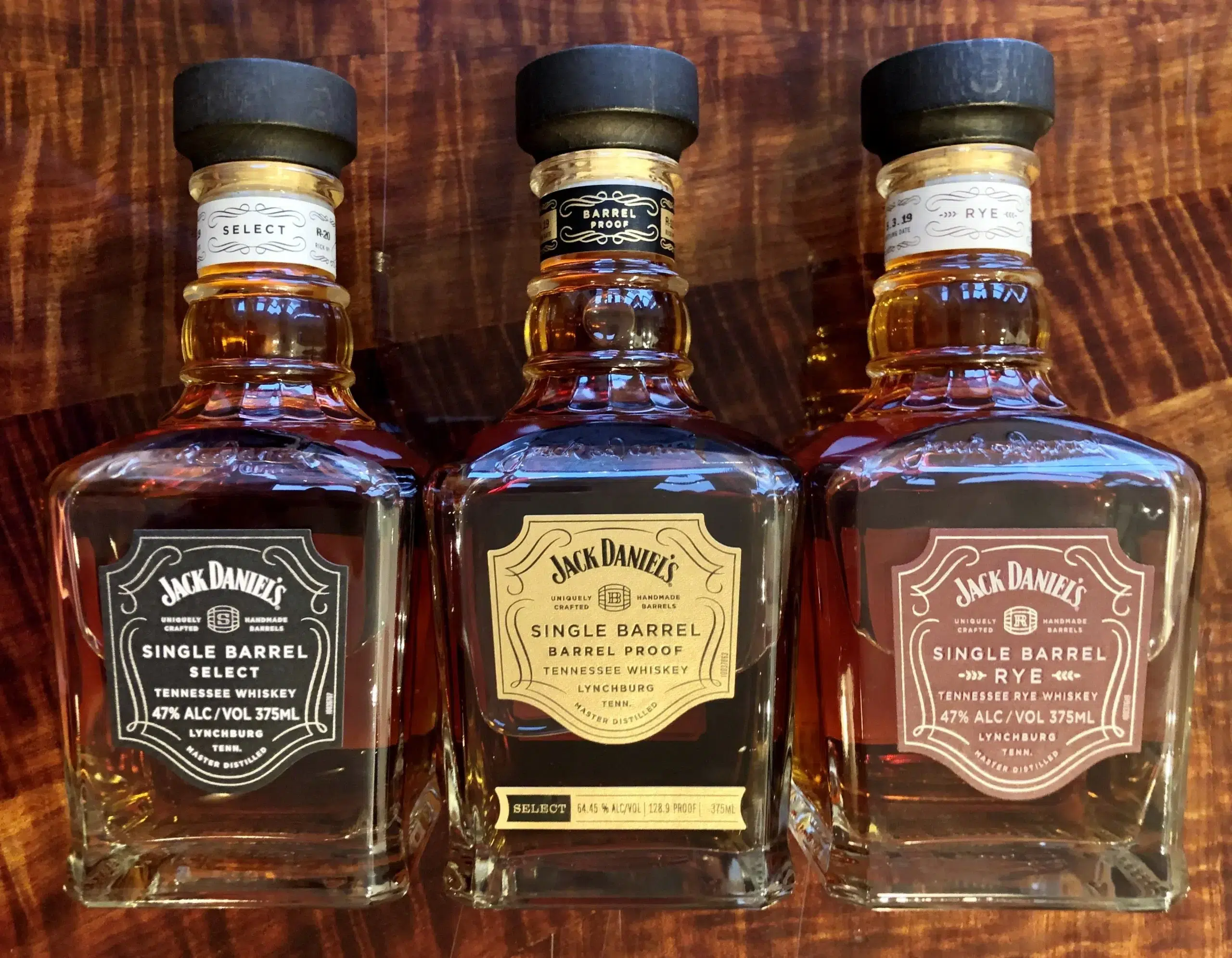 3 bottles of single barrel whiskey