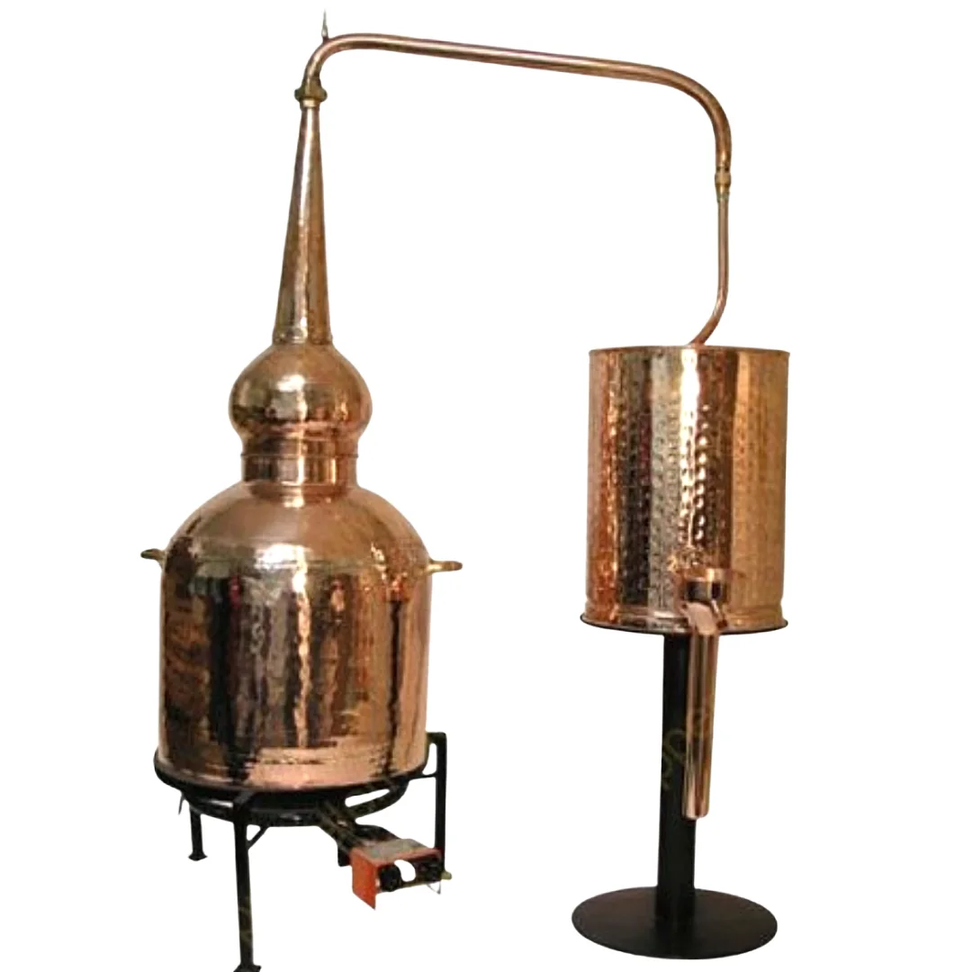 A copper whiskey still