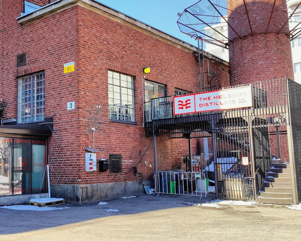 The Helsinki Distilling Co. exterior brick building