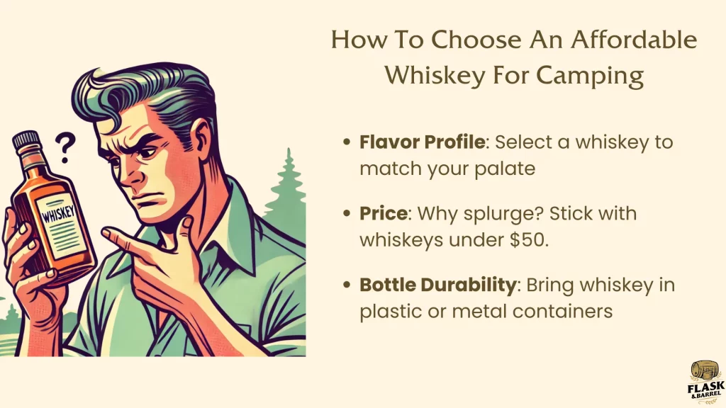 Tips for choosing affordable camping whiskey.