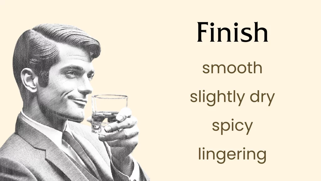 Man enjoying drink with a smooth, spicy finish