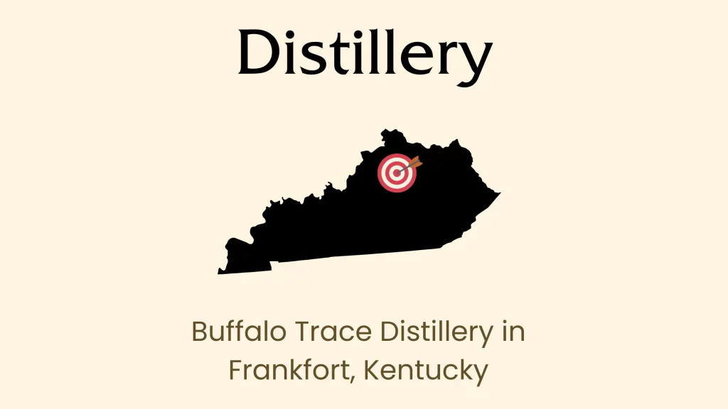 Map showing Buffalo Trace Distillery, Frankfort, Kentucky