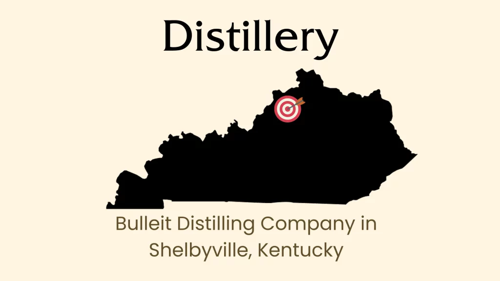 Map of Kentucky highlighting distillery location