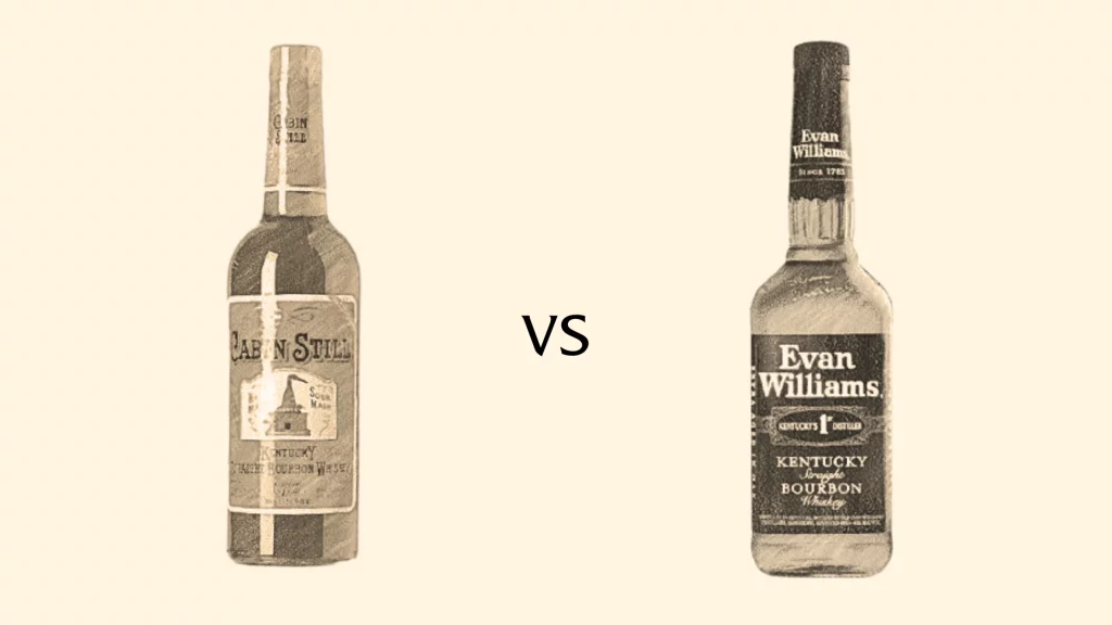 Cabin Still vs Evan Williams bourbon comparison.