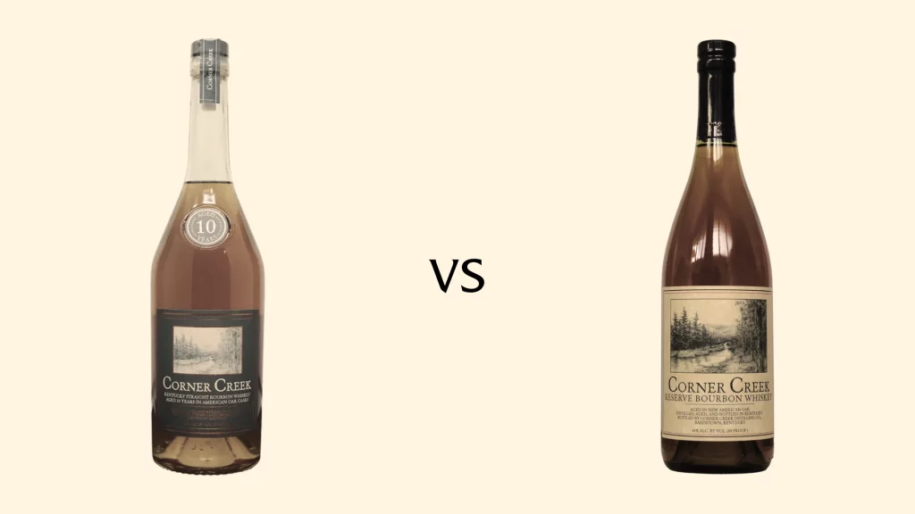 Two Corner Creek bourbon bottles comparison.