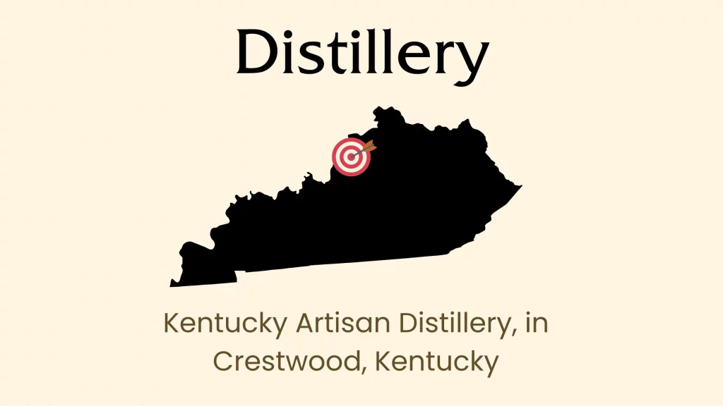 Map showing Kentucky Artisan Distillery location.