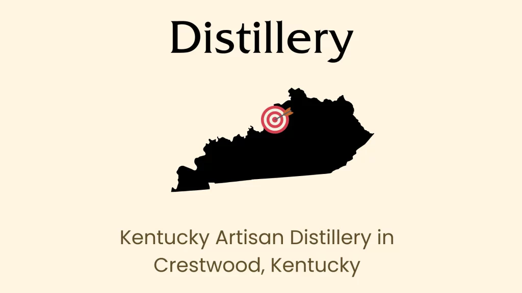 Kentucky distillery map with target location