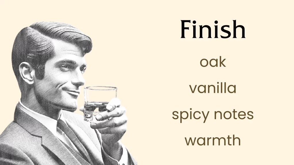 Man enjoying whiskey with oak vanilla notes