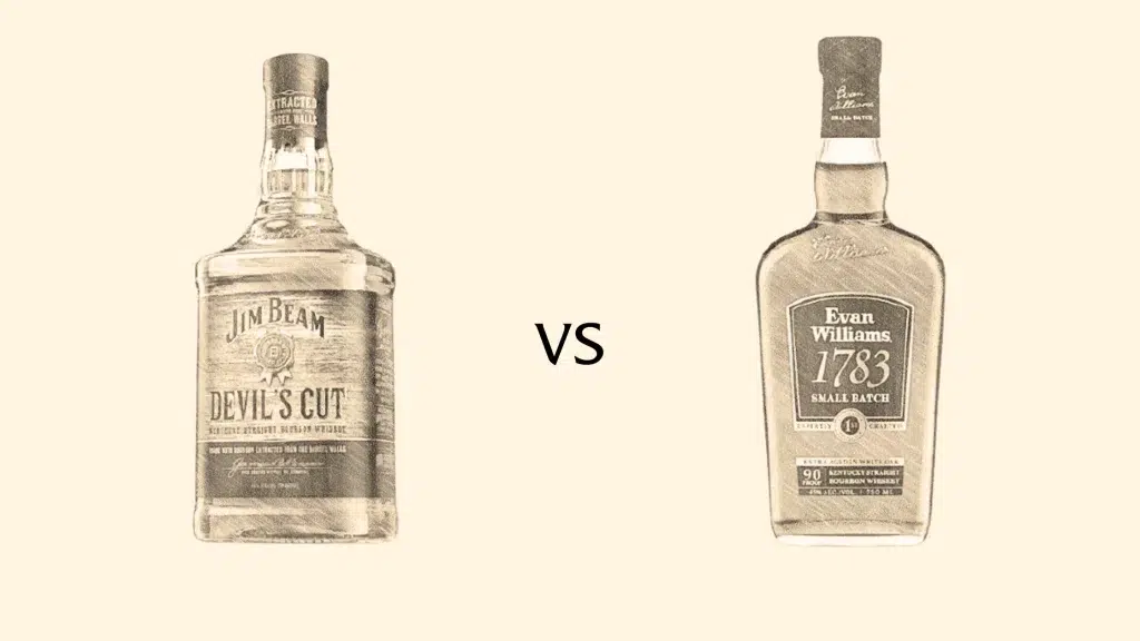 Jim Beam vs Evan Williams bourbon bottles