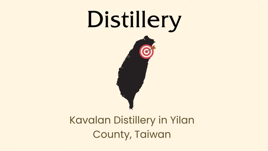 Map highlighting Kavalan Distillery location, Taiwan