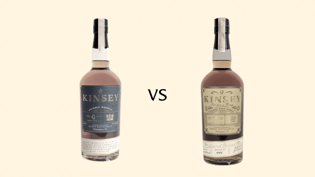 Comparison of Kinsey whiskey bottles