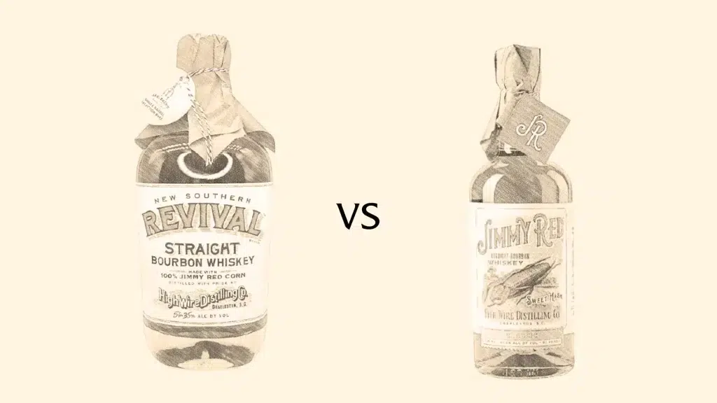 Revival vs Jimmy Red bourbon whiskey comparison