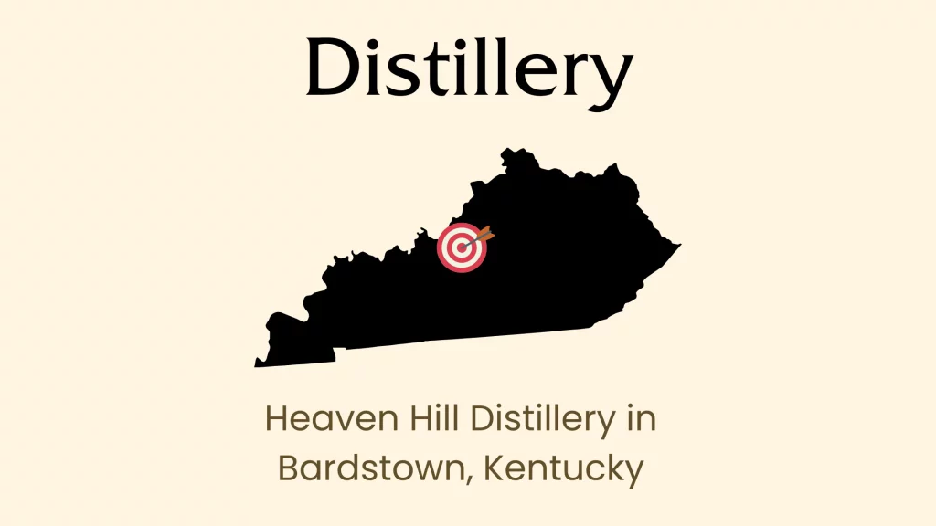 Heaven Hill Distillery Kentucky map illustration