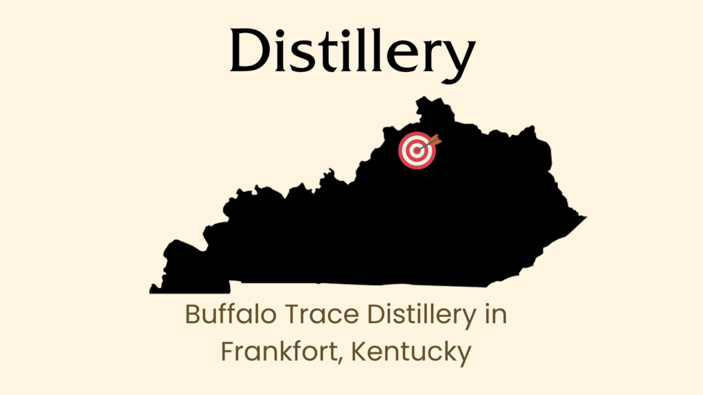 Buffalo Trace Distillery map in Kentucky