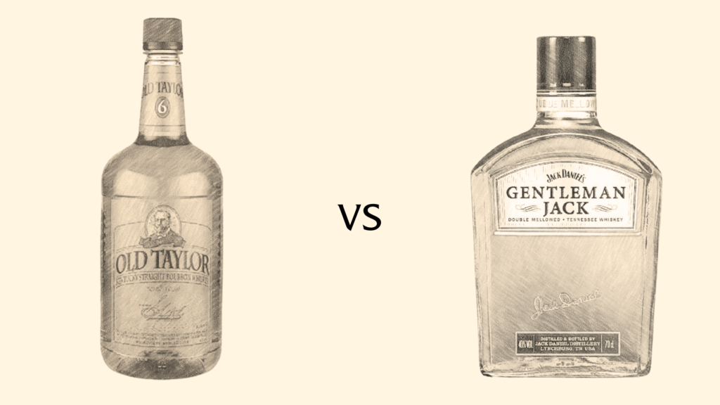 Old Taylor vs Gentleman Jack whiskey comparison.