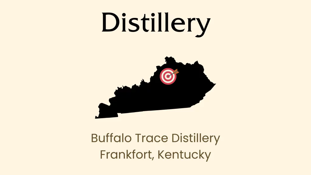 Buffalo Trace Distillery, Kentucky location map.