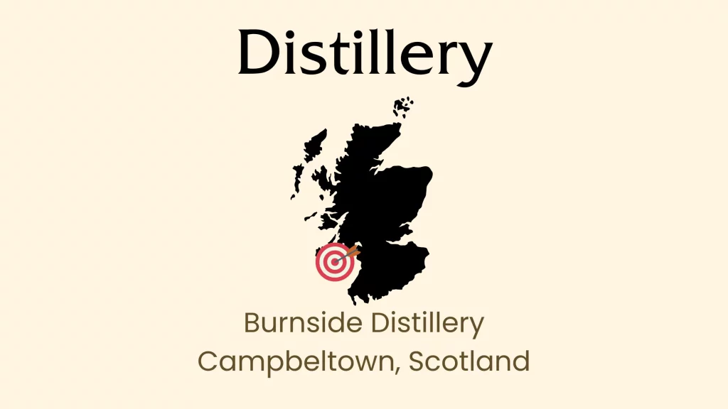 Map showing Burnside Distillery, Campbeltown, Scotland.