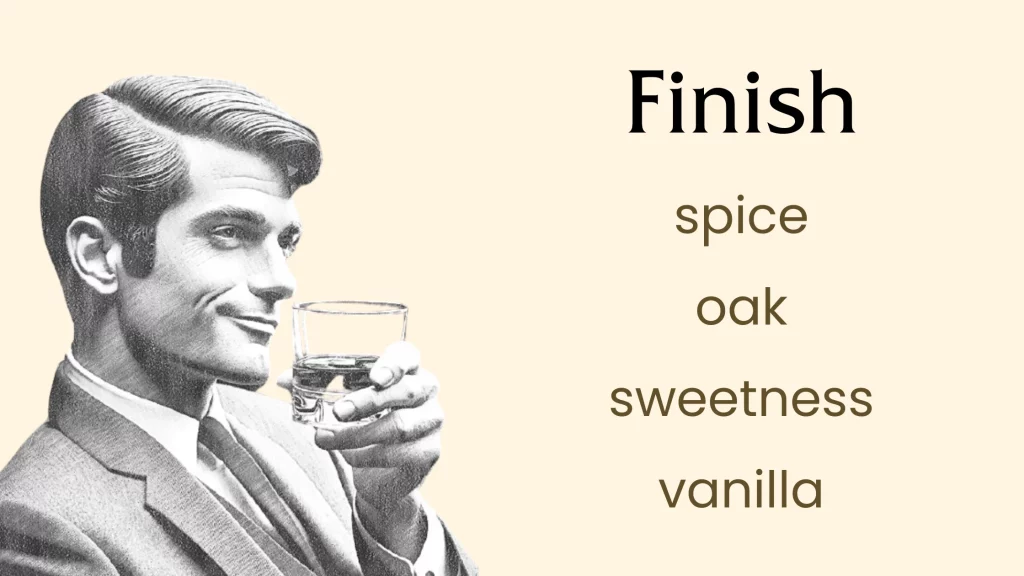 Man holding whiskey glass with tasting notes