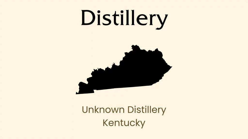 Kentucky distillery label with state silhouette