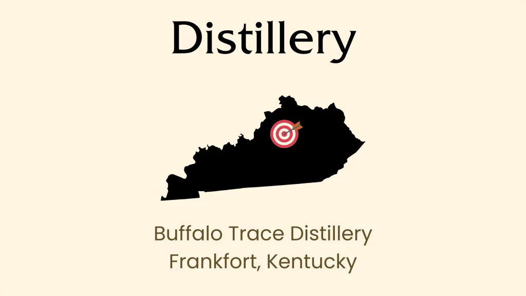 Buffalo Trace Distillery location in Kentucky map.