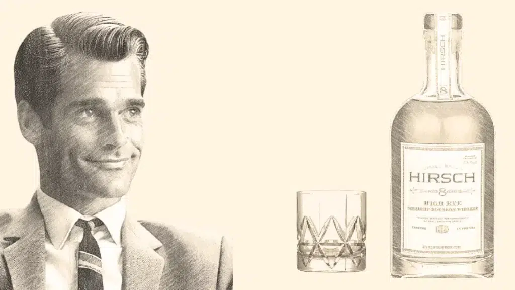 Vintage portrait with whiskey bottle and glass.