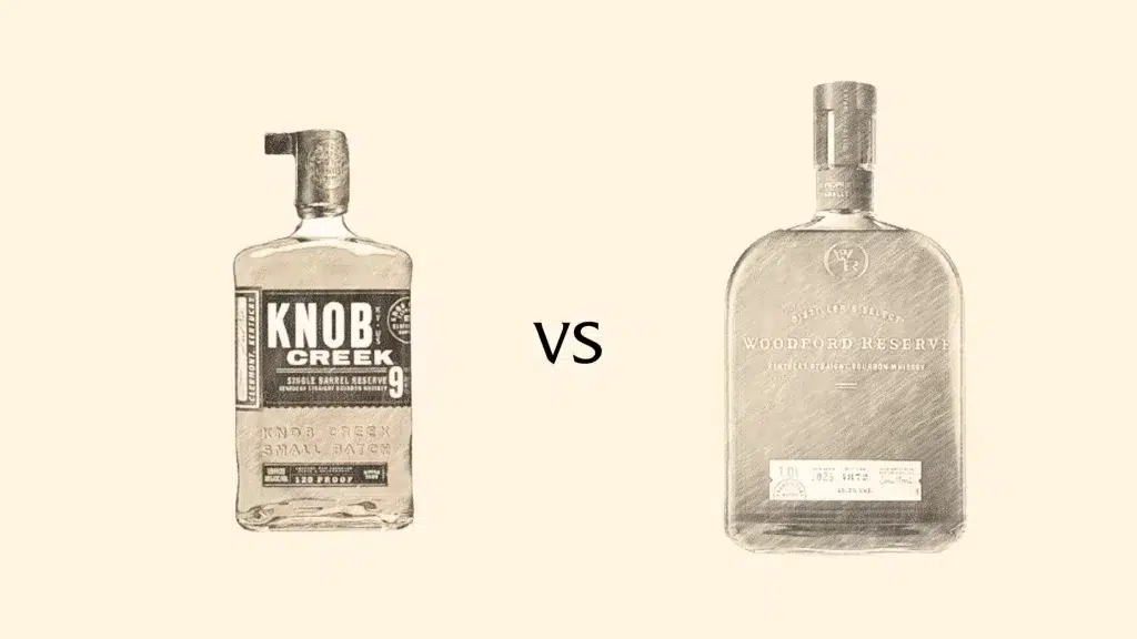 Knob Creek vs Woodford Reserve bourbon comparison.