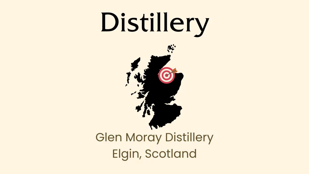 Glen Moray Distillery location, Elgin, Scotland map