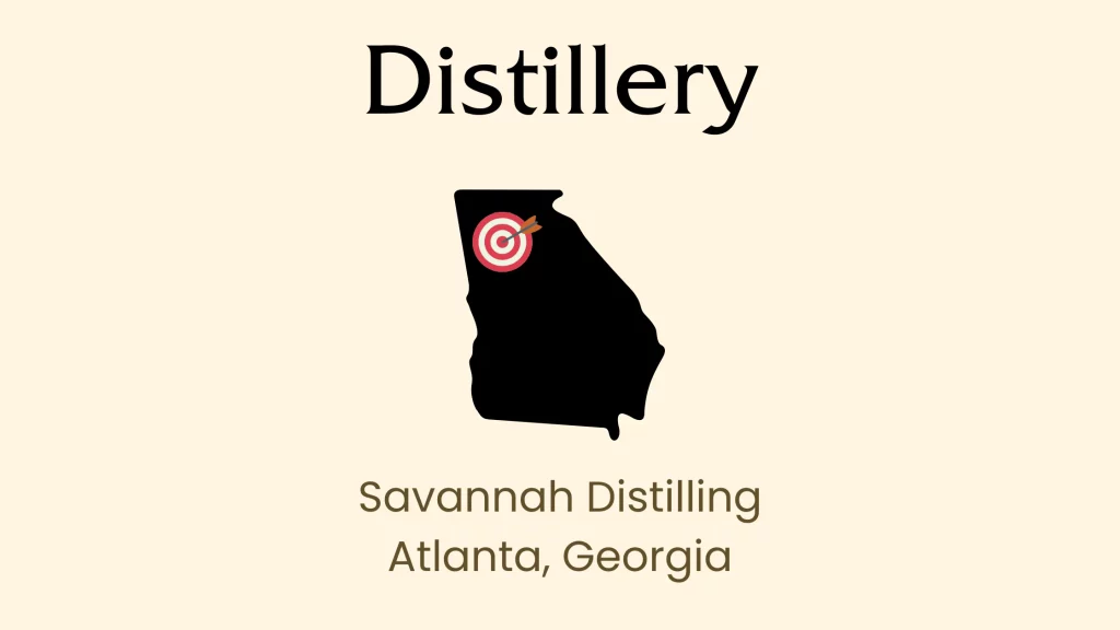 Savannah Distilling in Georgia state outline.