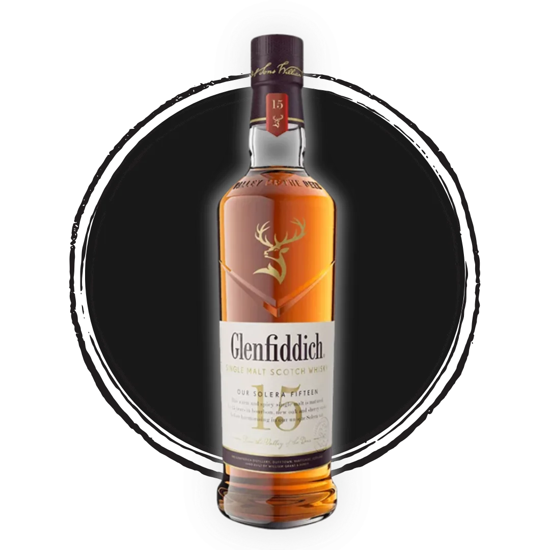 Glenfiddich 15 Year Old Scotch Whiskey bottle